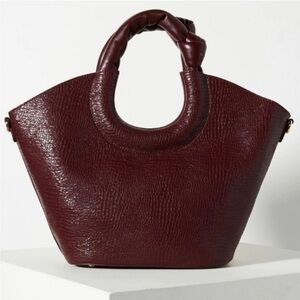 Anthropologie Burgundy Tote Bag